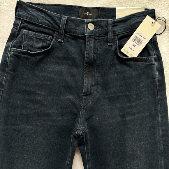 7 FOR ALL MANKIND Easy Fit Slim High Rise Dark Wash Denim Jeans--26 - Picture 8 of 16